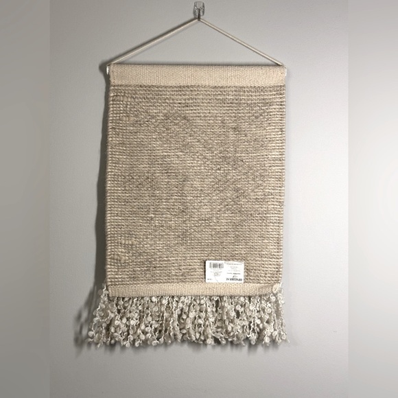 Handwoven Tapestry in Off-White/Beige - Picture 8 of 10